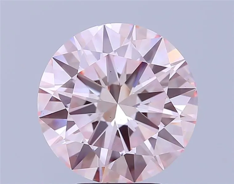 0.15ct Round Lab Grown Diamond (Colour Fancy Vivid Pink, Clarity VVS2, Cut EX, Uncertified)