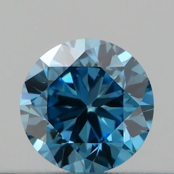 0.17ct Round Lab Grown Diamond (Colour Fancy Vivid Blue, Clarity VS1, Cut GD, IGI Certified)