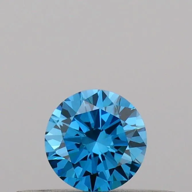 0.20ct Round Lab Grown Diamond (Colour Fancy Vivid Blue, Clarity VVS2, Cut VG, IGI Certified)
