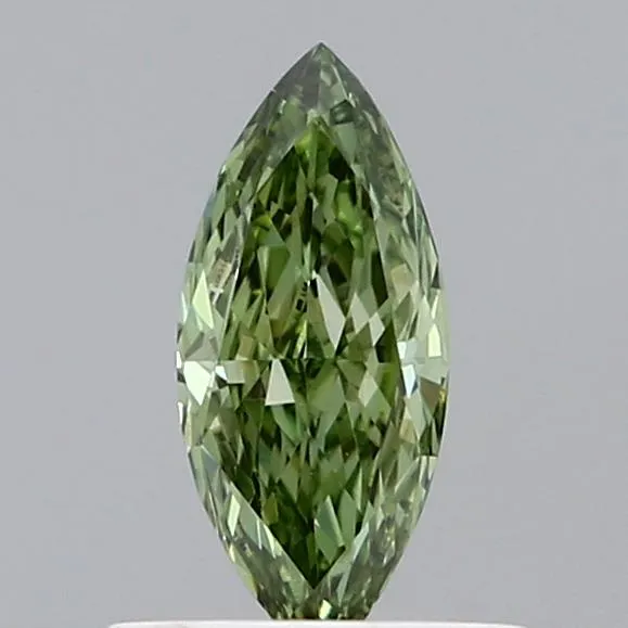 0.22ct Marquise Lab Grown Diamond (Colour Fancy Vivid Green, Clarity VVS2, IGI Certified)