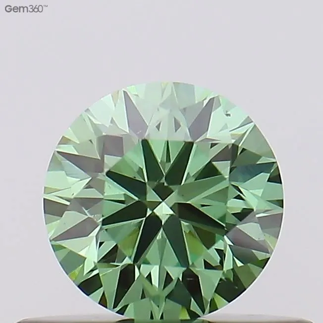 0.23ct Round Lab Grown Diamond (Colour Fancy Vivid Green, Clarity VS1, Cut EX, Uncertified)