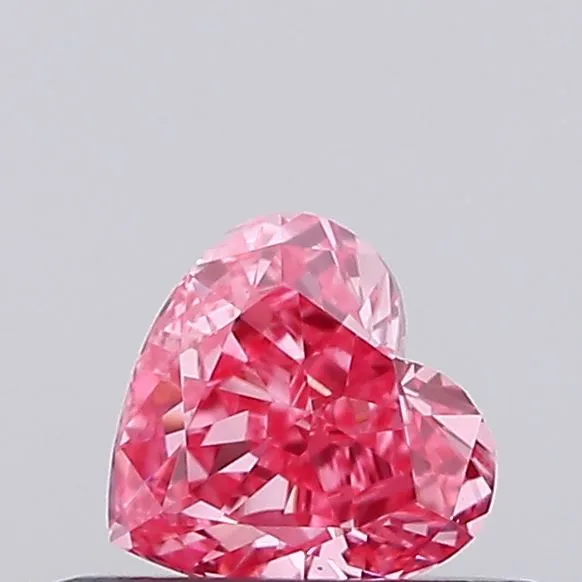 0.26ct Heart Lab Grown Diamond (Colour Fancy Vivid Pink, Clarity VVS2, Uncertified)