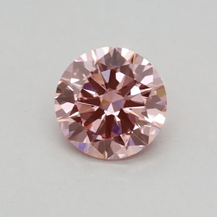 0.28ct Round Lab Grown Diamond (Colour Fancy Vivid Pink, Clarity VS1, Cut EX, IGI Certified)