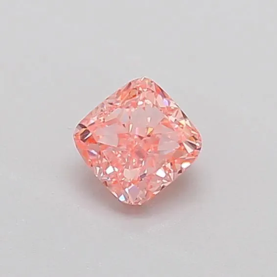 0.31ct Cushion brilliant Lab Grown Diamond (Colour Fancy Intense Orangey Pink, Clarity VS1, Cut VG, Uncertified)