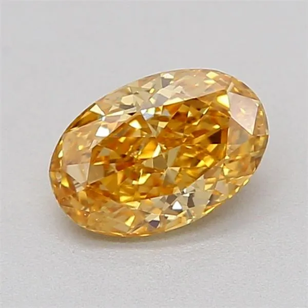 0.32ct Oval Lab Grown Diamond (Colour Fancy Intense Brownish Yellow, Clarity VVS2, IGI Certified)