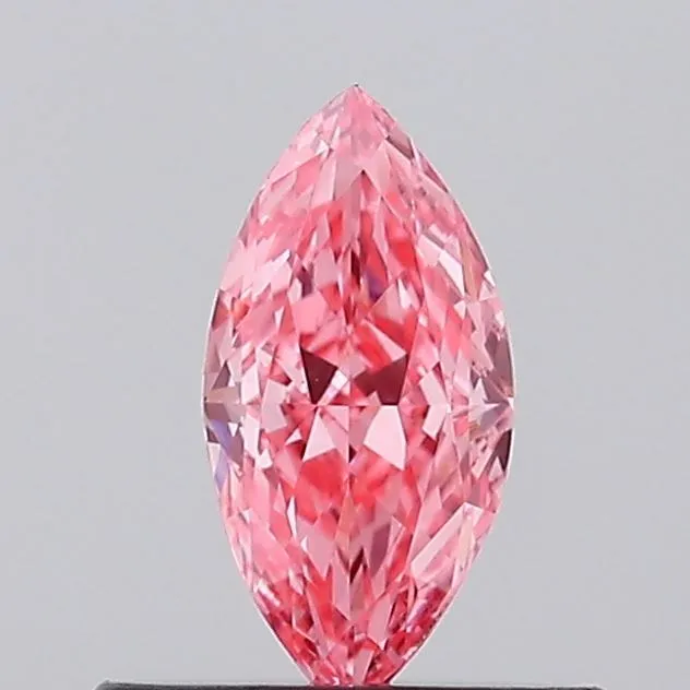 0.37ct Marquise Lab Grown Diamond (Colour Fancy Vivid Pink, Clarity VVS1, IGI Certified)