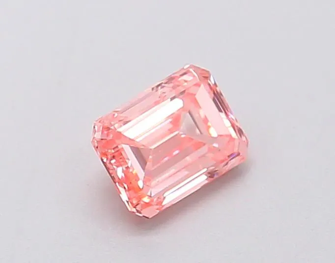 0.42ct Emerald Lab Grown Diamond (Colour Fancy Vivid Pink, Clarity VS1, IGI Certified)