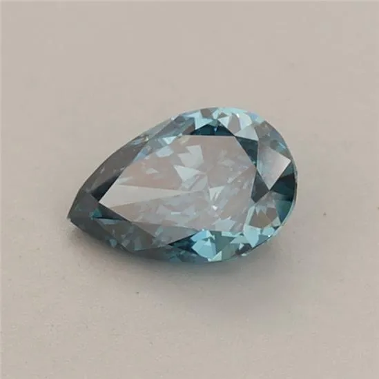 0.45ct Pear Lab Grown Diamond (Colour Fancy Vivid Blue, Clarity VS1, IGI Certified)