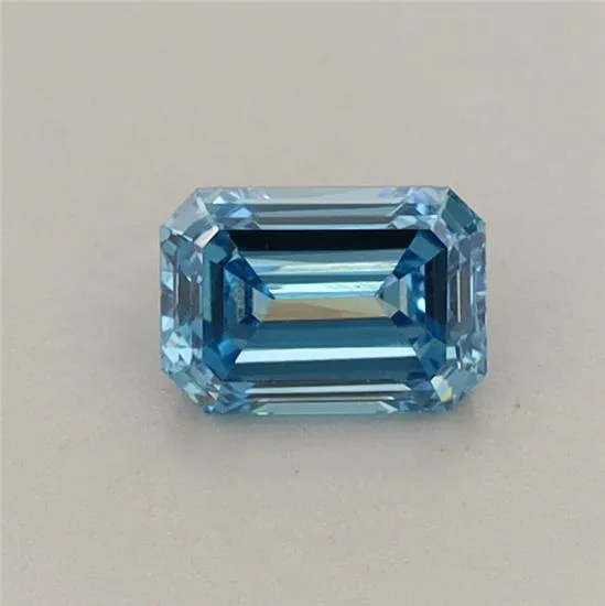 0.47ct Emerald Lab Grown Diamond (Colour Fancy Vivid Blue, Clarity VS1, IGI Certified)
