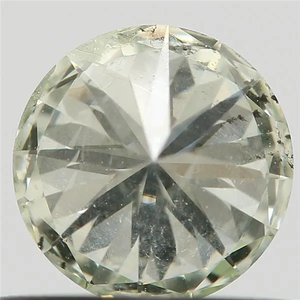 0.50ct Round Natural Diamond (Colour Light Yellowish Green, Clarity SI2, Cut EX, IGI Certified)