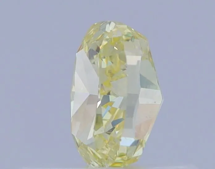 0.51ct Cushion brilliant Natural Diamond (Colour Fancy Yellow, Clarity SI2, GIA Certified)
