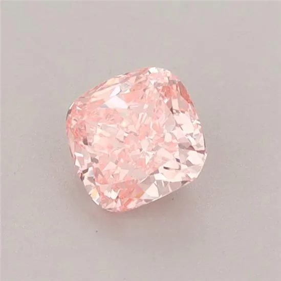 0.55ct Cushion brilliant Lab Grown Diamond (Colour Fancy Vivid Pink, Clarity VS1, IGI Certified)