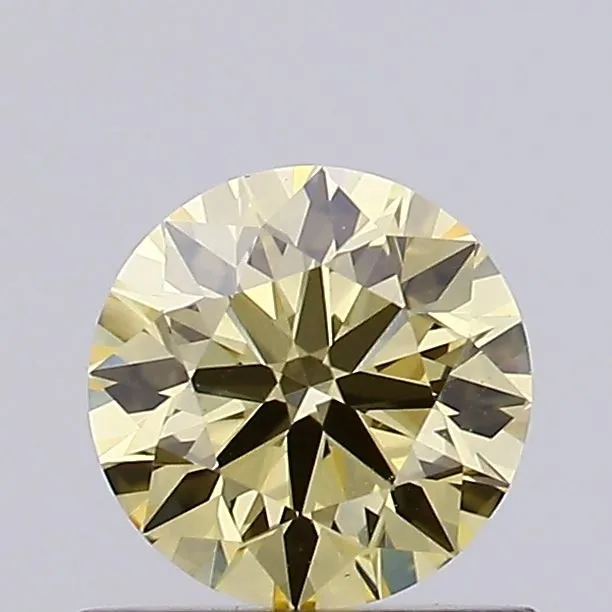 0.55ct Round Lab Grown Diamond (Colour Fancy Light Yellow, Clarity VVS2, Cut ID, IGI Certified)