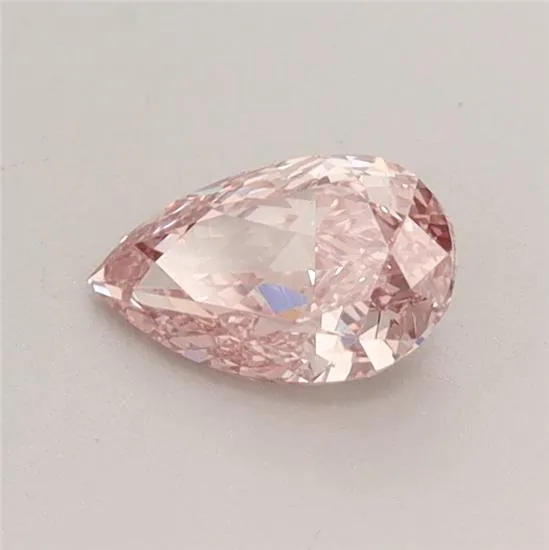 0.56ct Pear Lab Grown Diamond (Colour Fancy Vivid Brownish Pink, Clarity VS1, IGI Certified)