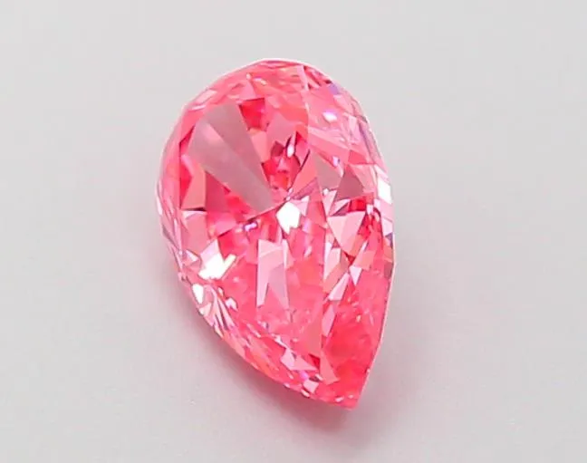 0.74ct Pear Lab Grown Diamond (Colour Fancy Vivid Pink, Clarity VS1, IGI Certified)