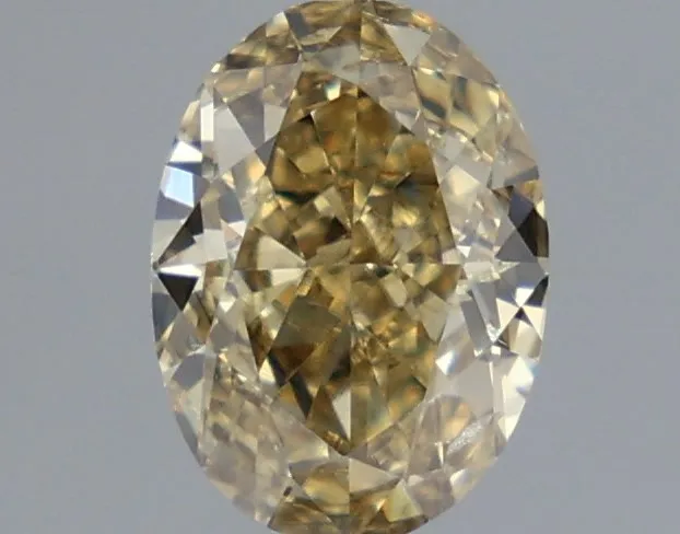 0.77ct Oval Lab Grown Diamond (Colour Fancy Gray Yellow, Clarity SI1, IGI Certified)