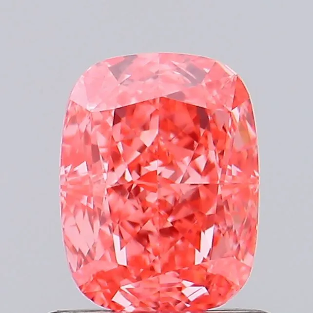0.87ct Cushion brilliant Lab Grown Diamond (Colour Fancy Vivid Pink, Clarity VVS2, IGI Certified)