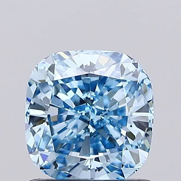 0.90ct Cushion modified Lab Grown Diamond (Colour Fancy Vivid Blue, Clarity VVS1, IGI Certified)