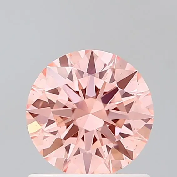 0.90ct Round Lab Grown Diamond (Colour Fancy Vivid Pink, Clarity VS2, Cut EX, IGI Certified)