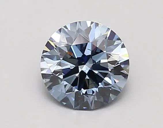 0.93ct Round Lab Grown Diamond (Colour Fancy Vivid Blue, Clarity SI1, Cut ID, IGI Certified)