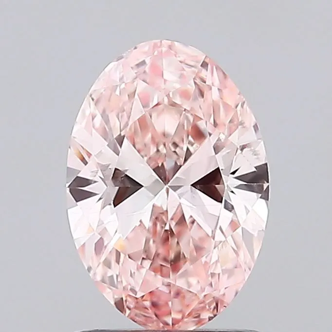 1.00ct Oval Lab Grown Diamond (Colour Fancy Vivid Pink, Clarity SI1, IGI Certified)