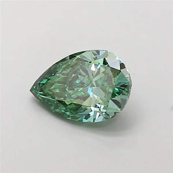1.00ct Pear Lab Grown Diamond (Colour Fancy Vivid Green, Clarity VVS2, IGI Certified)