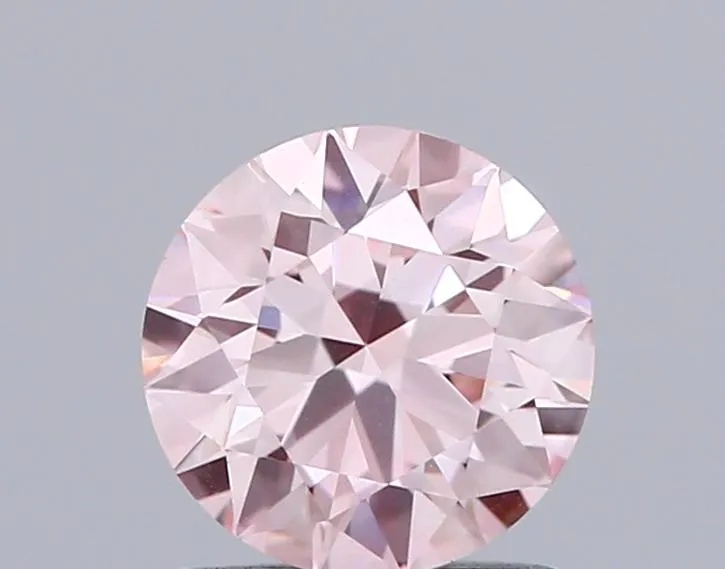 1.00ct Round Lab Grown Diamond (Colour Fancy Pink, Clarity VVS2, Cut ID, IGI Certified)