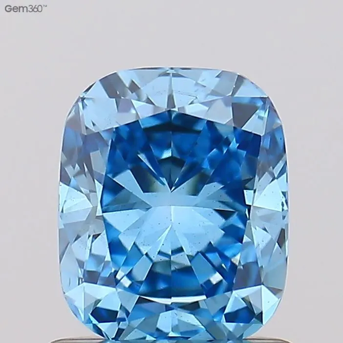 1.01ct Cushion modified Lab Grown Diamond (Colour Fancy Vivid Blue, Clarity VS1, IGI Certified)