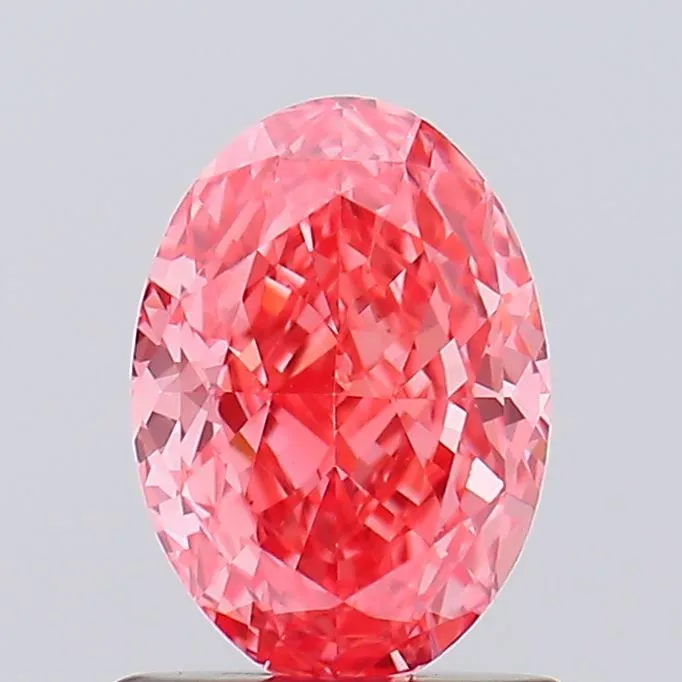 1.01ct Oval Lab Grown Diamond (Colour Fancy Vivid Pink, Clarity VS1, IGI Certified)