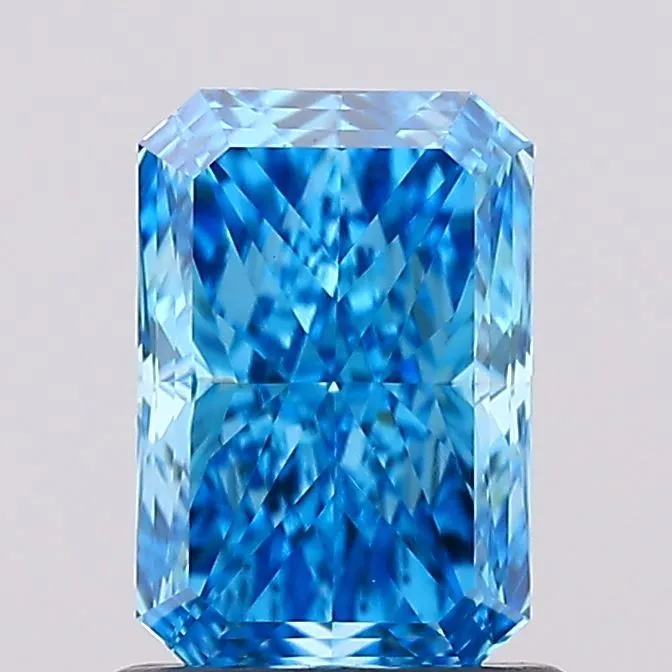 1.01ct Radiant Lab Grown Diamond (Colour Fancy Vivid Blue, Clarity VVS2, IGI Certified)