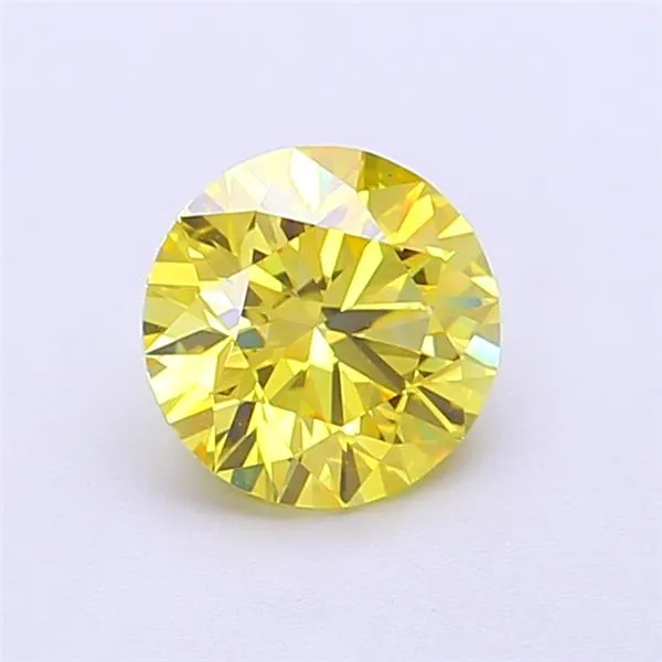 1.01ct Round Lab Grown Diamond (Colour Fancy Vivid Yellow, Clarity VVS1, Cut ID, IGI Certified)