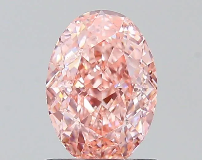 1.02ct Oval Lab Grown Diamond (Colour Fancy Vivid Pink, Clarity VVS2, IGI Certified)