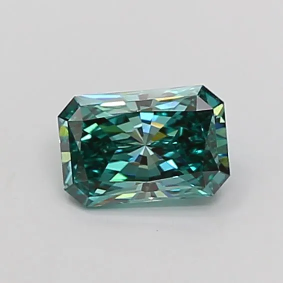 1.02ct Radiant Lab Grown Diamond (Colour Fancy Vivid Blueish Green, Clarity VS1, IGI Certified)