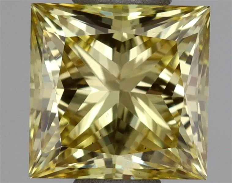1.03ct Princess Lab Grown Diamond (Colour Fancy Vivid Yellow, Clarity VS2, Cut EX, Uncertified)