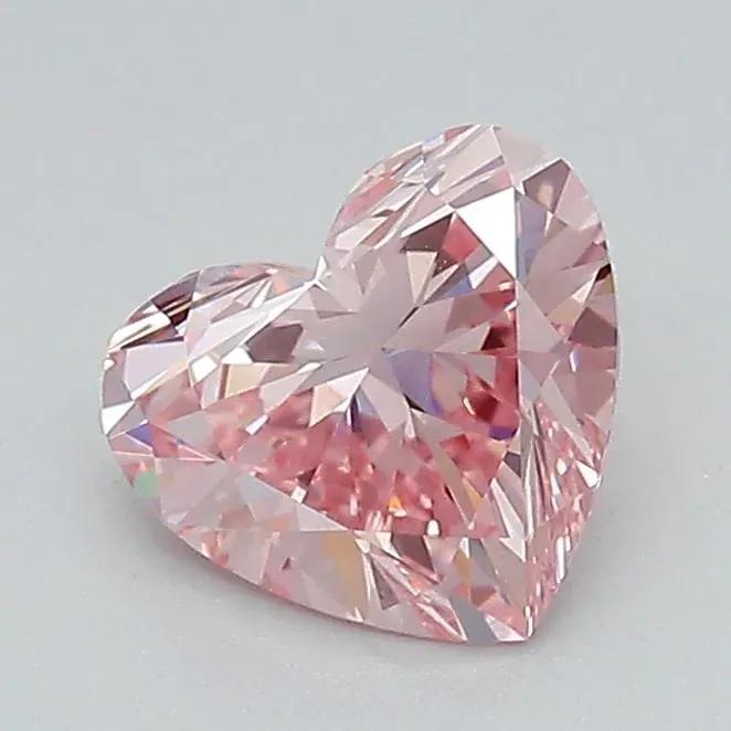 1.04ct Heart Lab Grown Diamond (Colour Fancy Brownish Pink, Clarity VVS2, IGI Certified)