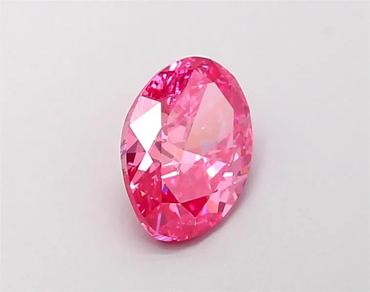 1.04ct Oval Lab Grown Diamond (Colour Fancy Vivid Pink, Clarity VS1, IGI Certified)