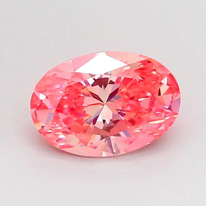 1.04ct Oval Lab Grown Diamond (Colour Fancy Vivid Pink, Clarity VVS2, IGI Certified)