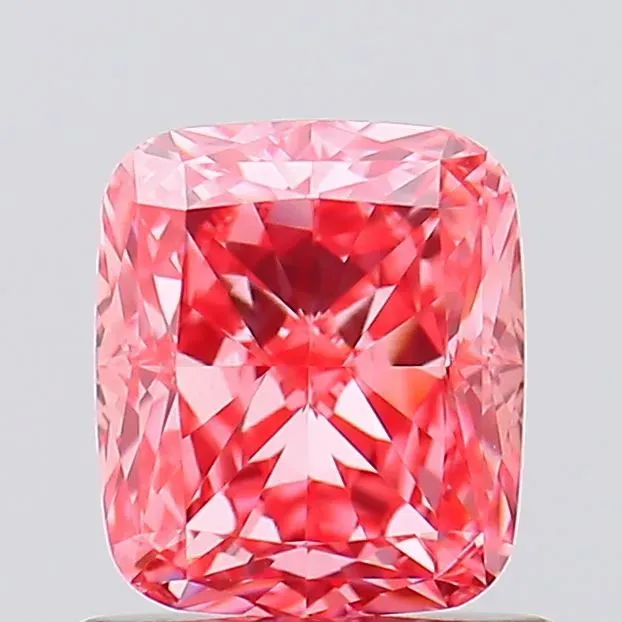 1.07ct Cushion modified Lab Grown Diamond (Colour Fancy Vivid Pink, Clarity VS1, IGI Certified)