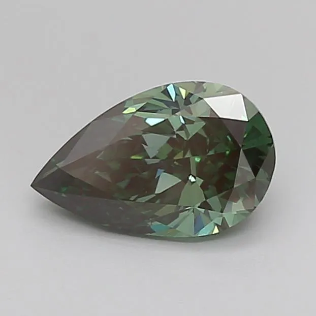 1.08ct Pear Lab Grown Diamond (Colour Fancy Vivid Green, Clarity VS2, Cut VG, Uncertified)