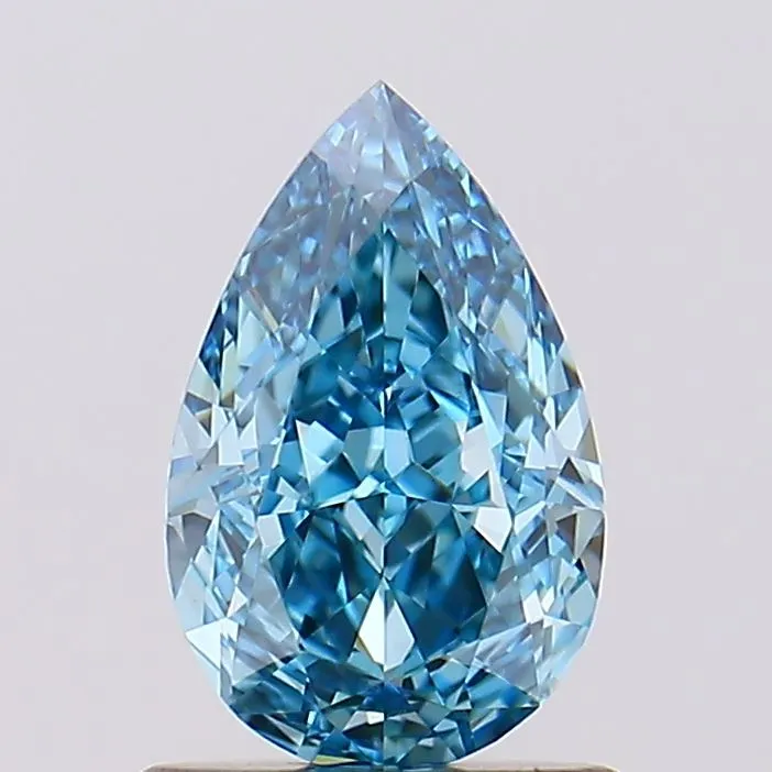 1.09ct Pear Lab Grown Diamond (Colour Fancy Vivid Blue, Clarity VVS2, IGI Certified)
