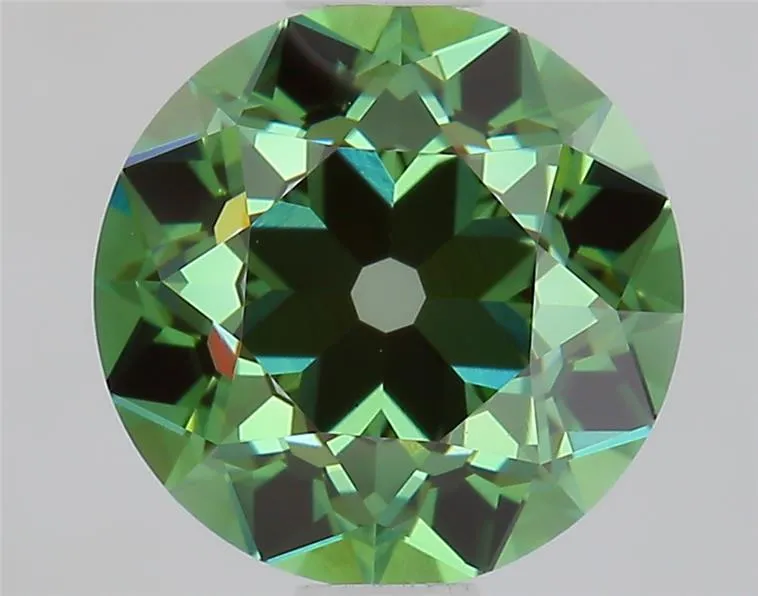 1.10ct European cut Lab Grown Diamond (Colour Fancy Vivid Green, Clarity VS1, IGI Certified)