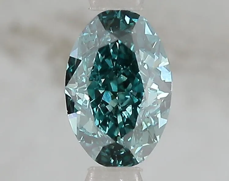 1.10ct Oval Lab Grown Diamond (Colour Fancy Vivid Blue Green, Clarity VS1, IGI Certified)