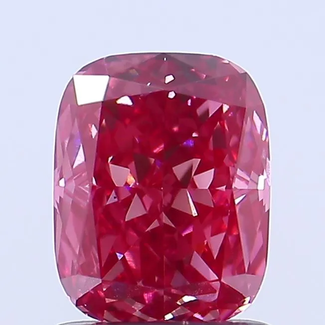 1.14ct Cushion brilliant Lab Grown Diamond (Colour Fancy Vivid Purplish Pink, Clarity VS2, Uncertified)