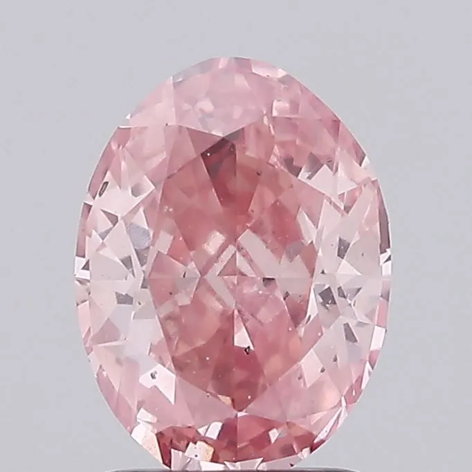 1.14ct Oval Lab Grown Diamond (Colour Fancy Vivid Pink, Clarity VS1, IGI Certified)