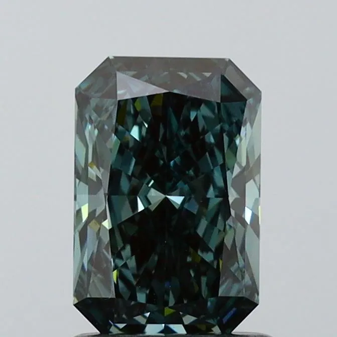 1.14ct Radiant Lab Grown Diamond (Colour Fancy Deep Green Blue, Clarity VVS2, IGI Certified)