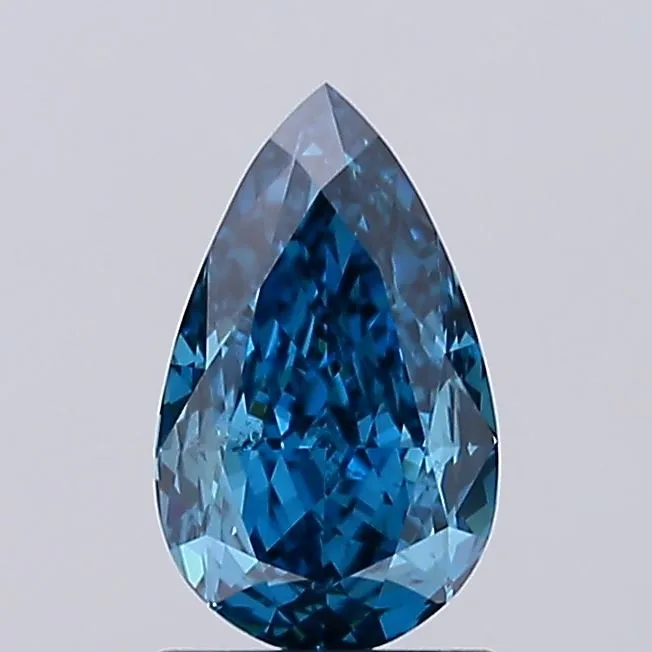 1.19ct Pear Lab Grown Diamond (Colour Fancy Vivid Blue, Clarity VS1, IGI Certified)