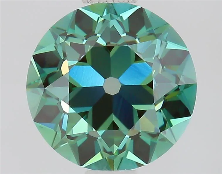 1.23ct European cut Lab Grown Diamond (Colour Fancy Vivid Green, Clarity VVS1, IGI Certified)