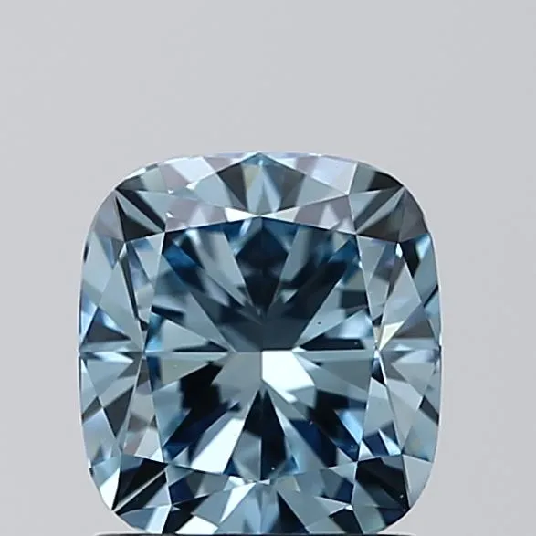 1.24ct Cushion brilliant Lab Grown Diamond (Colour Fancy Intense Blue, Clarity VS1, IGI Certified)
