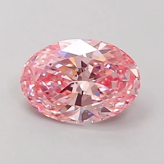 1.25ct Oval Lab Grown Diamond (Colour Fancy Vivid Pink, Clarity VVS1, IGI Certified)
