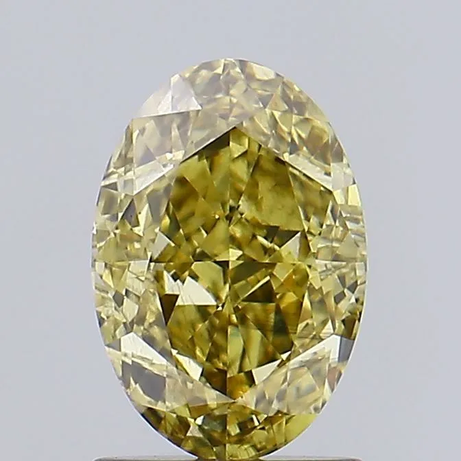 1.29ct Oval Lab Grown Diamond (Colour Fancy Gray Yellow, Clarity SI1, IGI Certified)